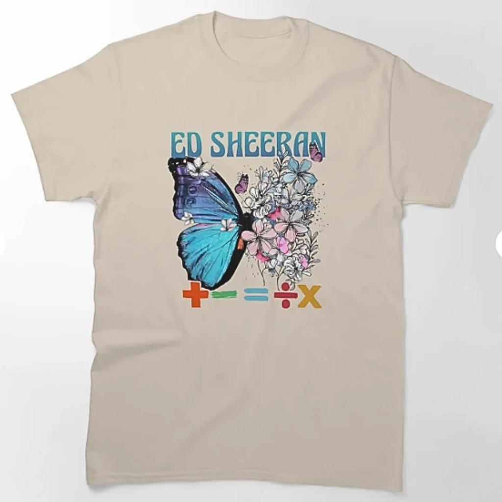 Ed Sheeran tour graphic 100Cotton shirt unisex Y2k hiphop graphic 2026 Summer Unisexs Oneck Short sleeve Tshirt fan gift