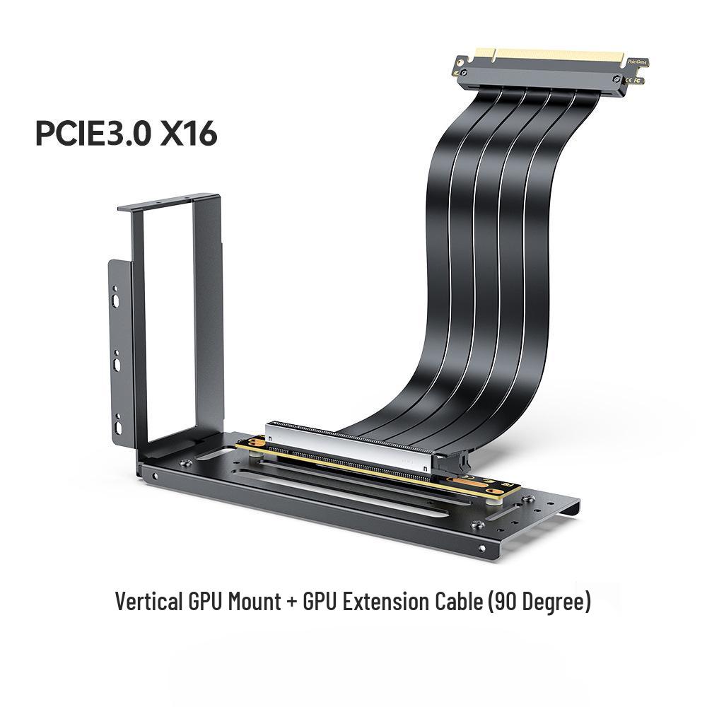 PCI-E 4.0 Graphics Card Vertical Mount with 90° High-Speed Extension Adapter Cable
