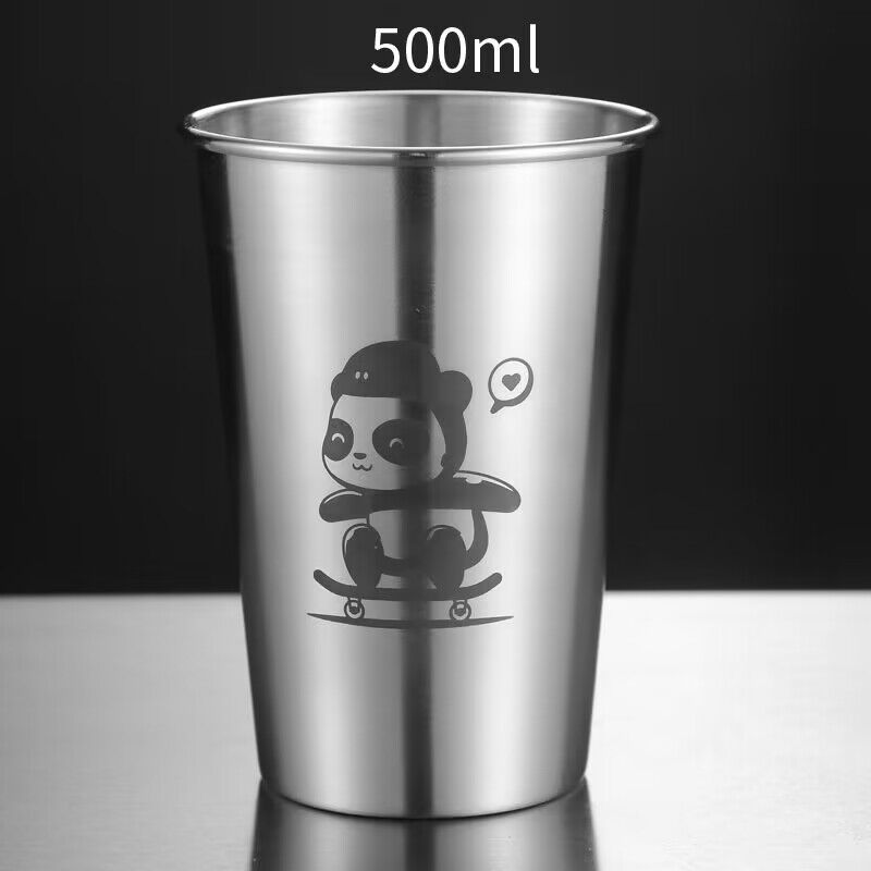 Stainless Steel Beer Wine Cup Portable Silver Beer Tumbler Cocktail Juice Milk Cup Metal Drinking Mug For Bar Outdoor Drinkware