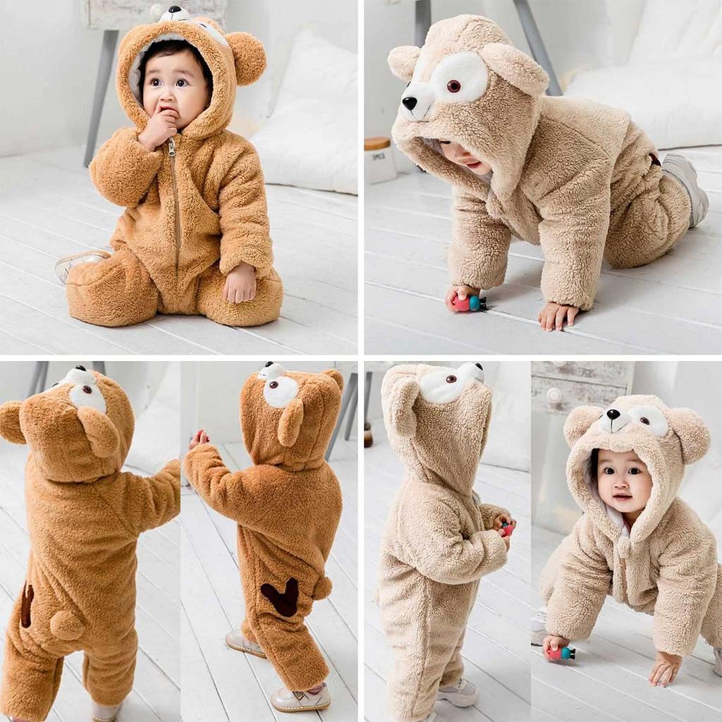 Monoii Baby Kigurumi Bear Warm Baby Halloween Bear Bear D458 Romper, Clothes, Costume, Coverall, Costume, Cosplay,