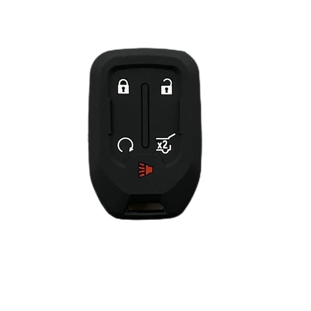 5 Buttons Silicone Car Key Case Skin Protector Cover for Chevrolet Tahoe Silverado Suburban GMC Terrain Acadia YUKON XL Sierra