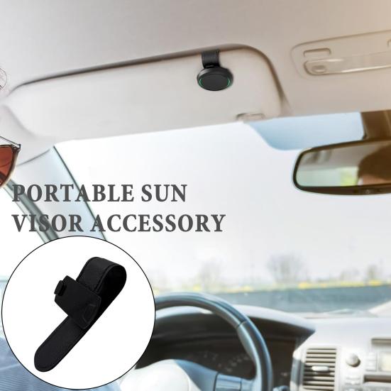 Sun Visor Holder Clip Mount Bracket for Car Sun Visor Easy Install Faux Leather Magnetic Suction Vehicle Visor Hanger Gift for Car Owners