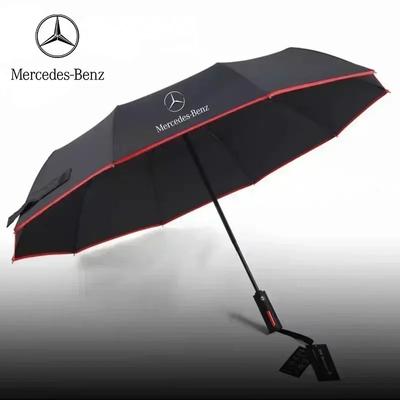 Per Classe C E S V A B R GLC SLK SL Vito GLE A45 C43 CLA GLA GLB Ombrello Parasole Pieghevole Automatico Antivento per Auto