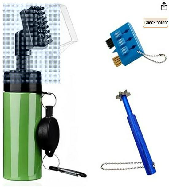 Enhanced Golf Club Groove Cleaning Brush with Pull-Rope Sprayer