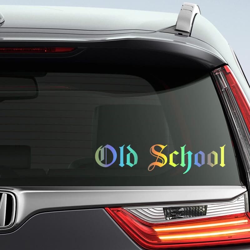 Old School gestanzter Vinyl-Aufkleber Autoaufkleber Wasserdichte Auto-Dekorationen auf Karosserie Stoßstange Heckscheibe Laptop Größe wählen #S60283