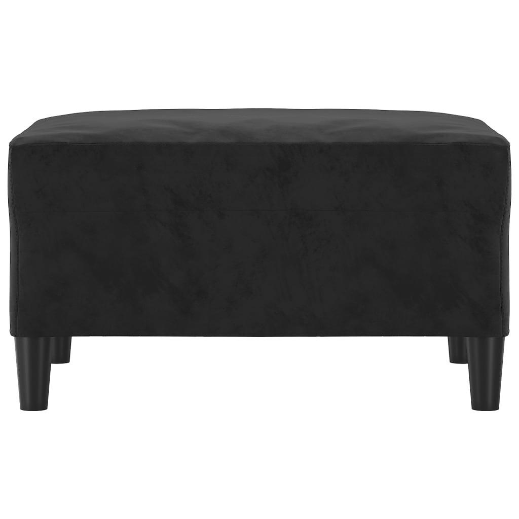 Vidaxl Poggiapiedi, Nero, 70X55X41 Cm, Velluto