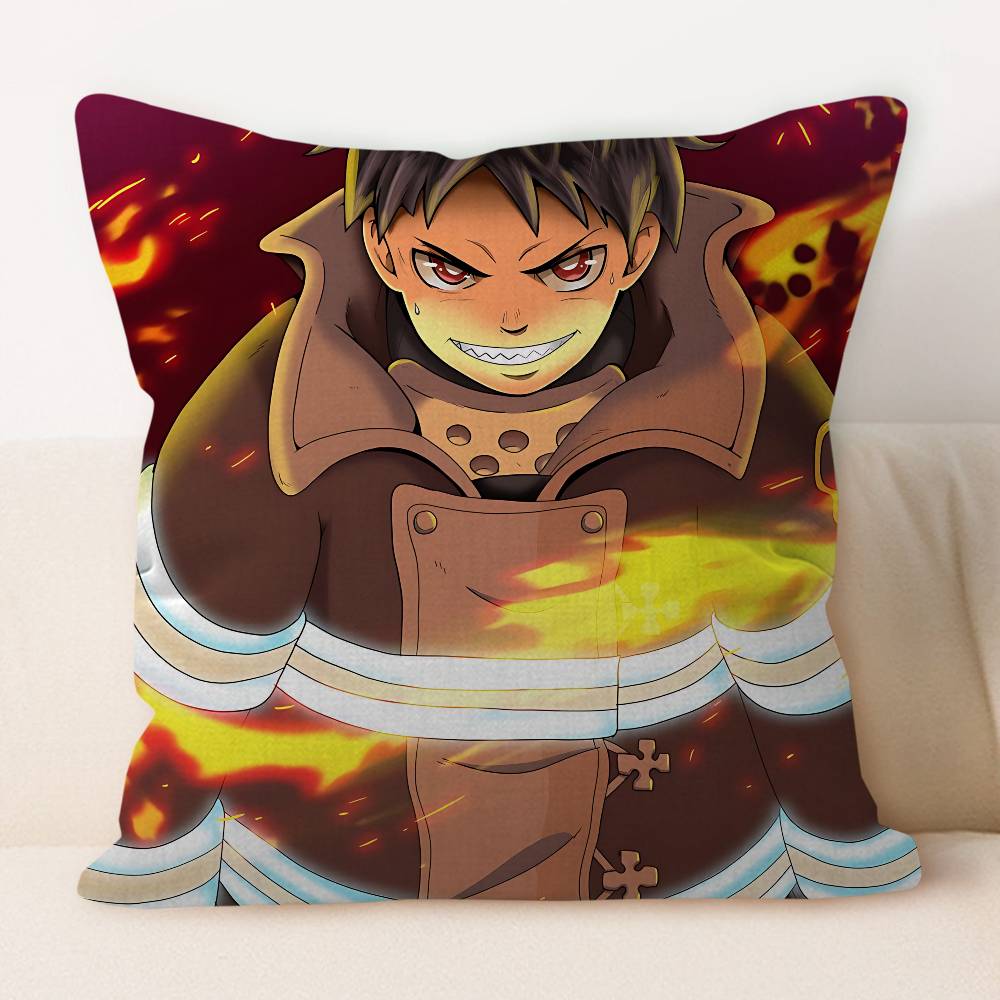 S-Shinra Kusakabe 45*45cm Cushion Cover Pillow Cover Decor Pillowcase Home Pillowcase For Couch Pillow
