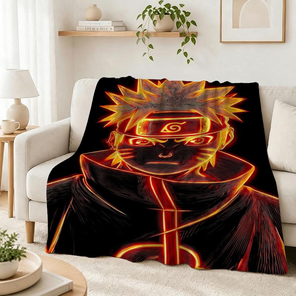 Naruto'S Akatsuki Members Theme Cute Flannel Blanket Machine Washable Fleece Blanket For Living Room Sofa Balcony Home Decor New Year Gift