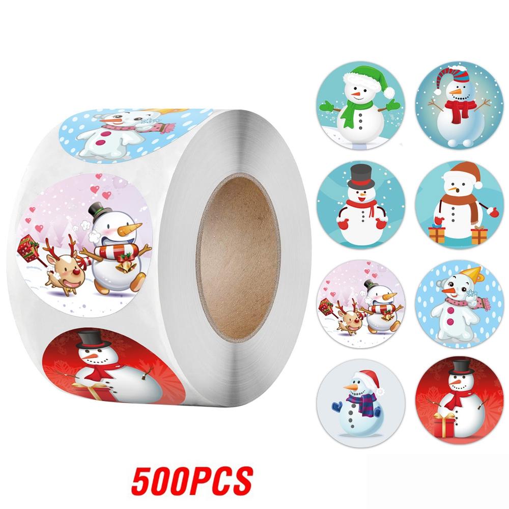 100-500Pcs High-Quality Merry High-Quality Christmas High-Quality Gift High-Quality Decorative High-Quality Stickers High-Quality Round High-Quality