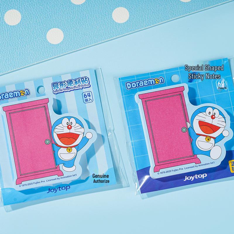 Doraemon Alien-Shaped Cute Sticky Notes - Thick & Reusable Memo Pad for Students