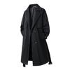 Gabardina para Hombre de un Solo Botón de Longitud Media con Cinturón Estilo Inglés Ligera Vintage Casual Ropa de Abrigo