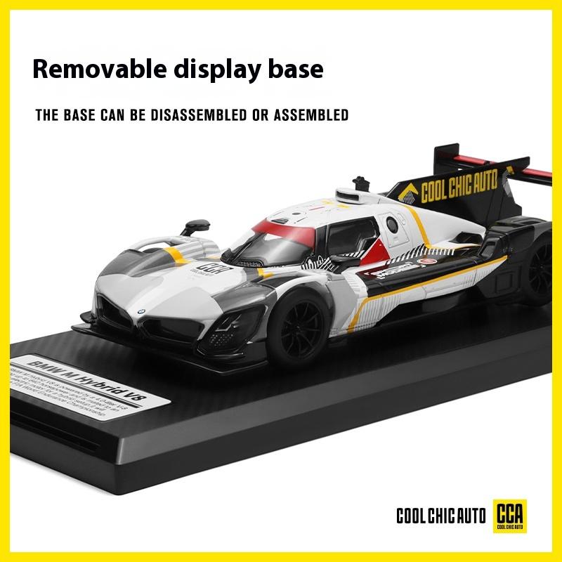 1/24 BMW M Hybrid V8 Super Racing Metal Die Casting Alloy Car Model Sound & Light Classic Trendy Collectible Ornaments Gift Boys