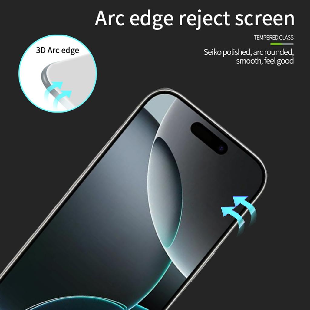 For iPhone 17 Pro Max Screen Protector MOFI 9H 3D Curved Tempered Glass Film