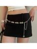 1pc Women's Star Chain Waist Chain, Fashion Versatile JK Skirt Waistband, Pentagram Pants Chain Summer School Fall, Autumn, Halloween
