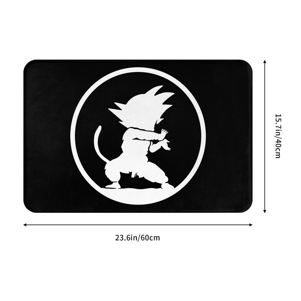 Cartoon Anime Gokus Logo Doormat Non-Slip Entrance Bath Kitchen Door Floor Mat Bedroom Balcony Carpet Rug