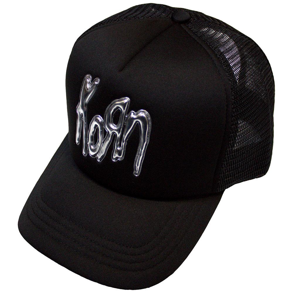 Korn Unisex Adult Sonic Silver Back Print Logo Trucker Cap