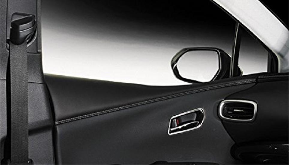 LANBO Door Leather Panel Prius 50 Series Black Leather Black Stitch Front Door Rear Car Accessories Car Parts Custom Luxury LDP-P50BK