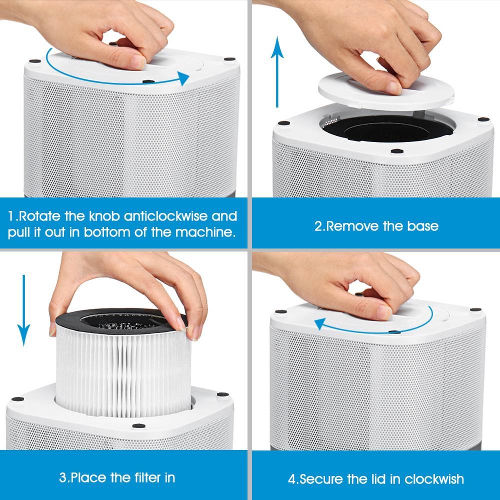 A-DST01 Air Purifier HEPA Active Carbon Filter No Ozone Odour PM Eliminator Air Purification