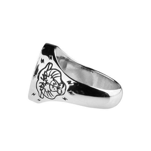 Anonymous Artisan Panther Flower Houllite Ring