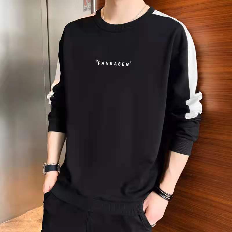 New Style Sweater Men'S Spring And Autumn Men'S Long Sleeved T-Shirt Pullover Round Neck Casual Bottoming Shirt Youth Trend Men'S Top