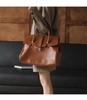 New Style Handheld Tote Bag For Women Genuine Leather Retro Large Capacity Casual Top Layer Cowhide Tote Bag