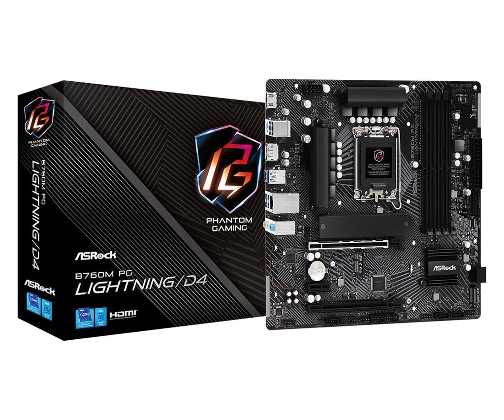 ASROCK B760M PG Intel B760 LGA 1700 micro Lightning/D4 ATX.