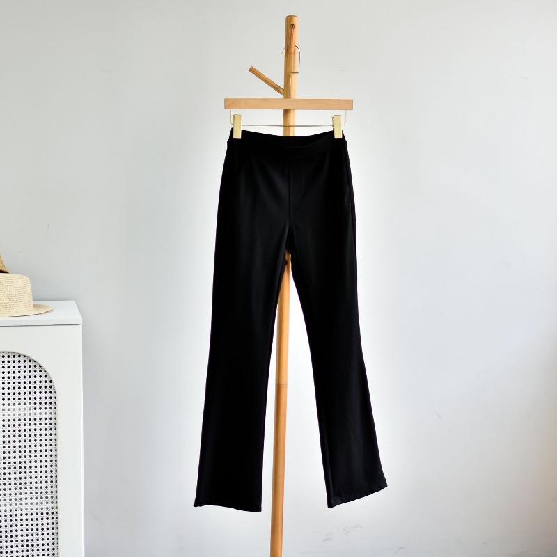 

[Cashmere supermodel pants] Winter new women s clothing fleece thickened gram brocade cotton elastic casual micro-flared pants S( 40-47.5kg )