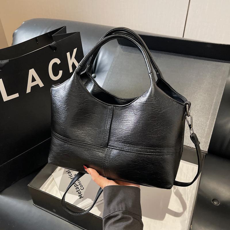 Texture Soft Leather Handbag, High-end Feel, Light Luxury Women's Bag, Large Capacity Commuting Shoulder Crossbody Bag, Women's Bag