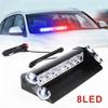 Blue Red Light Strobe Light 8 LED Flashing Light Bright Safety Light Bar for Car Truck Vehicle
