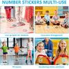 Number Stickers for Classroom - 36PCS Line up Spots for Classroom Floor 1-30 Vinyl Floor Dots Decals Back to School Kindergarten Preschool Elementary
