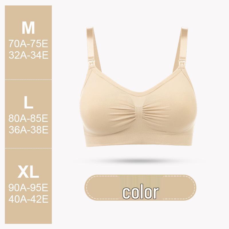 

Adjustable Seamless Nursing Bra: Wire-Free, Anti-Sagging Maternity Underwear with Breast Pads for Postpartum Feeding L