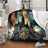 1pc Hogwarts School Crests Cartoon Blanket,Portable Throw for Travel & Camping, All Season Cozy Blanket,Ideal Gift