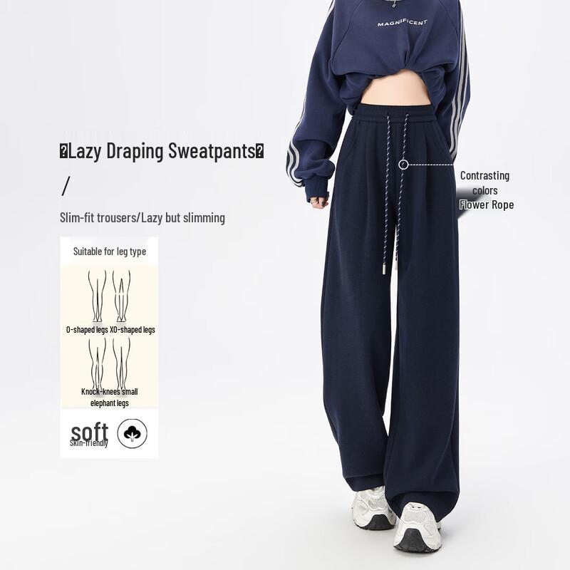 

Женские широкие спортивные штаны с драпировкой и заниженной посадкой S