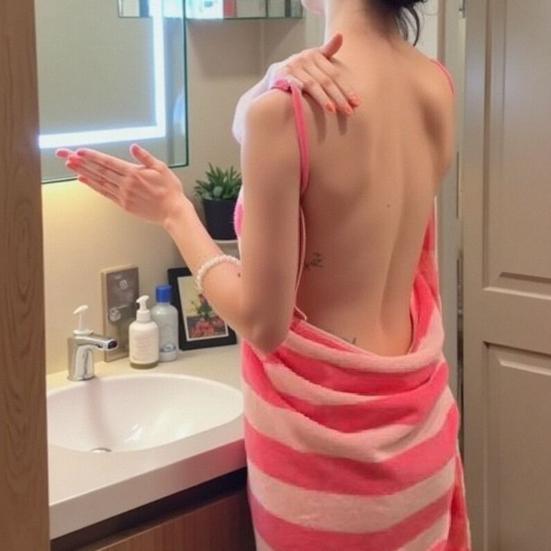 Women Wrap Skirt Bath Towel Striped Print Backless Beachwear Wrap Pool Gym Beach Spa Wrap Towel Swimwear Cover-up