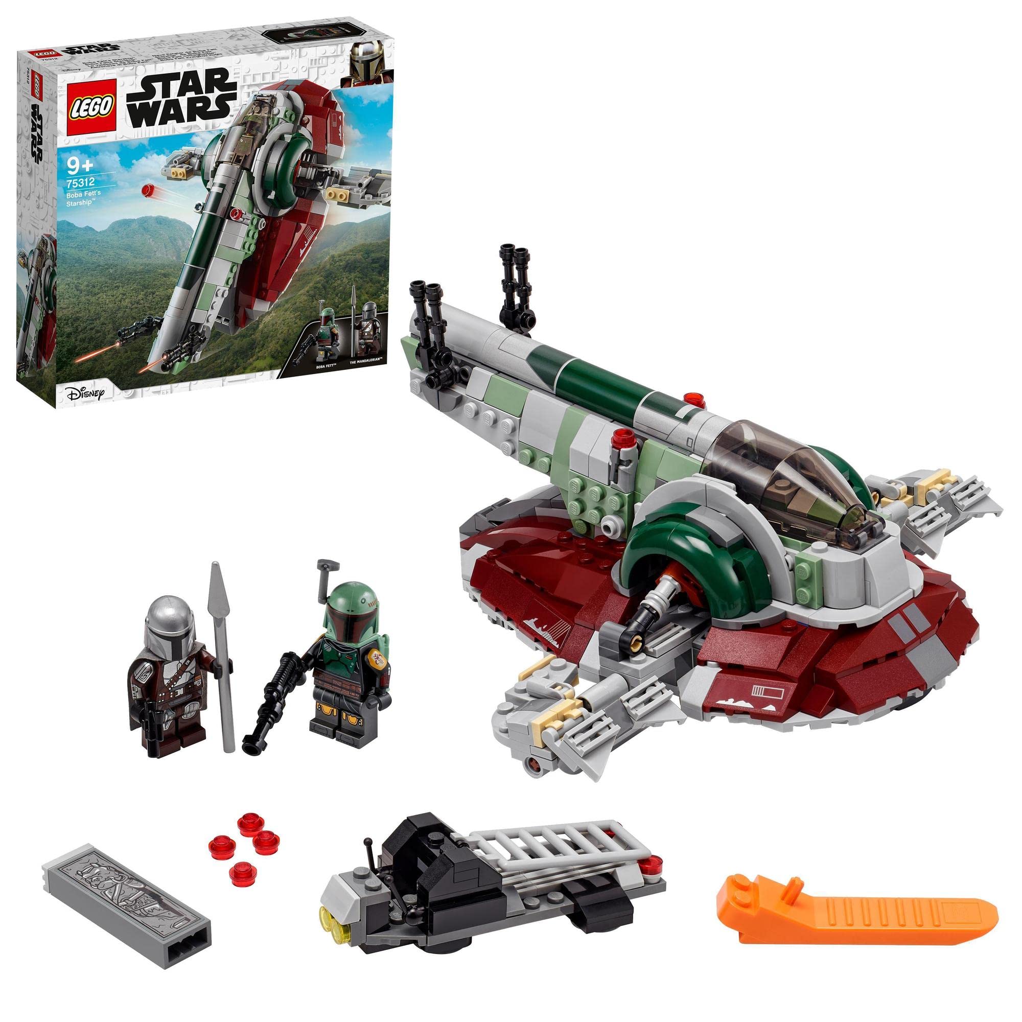 

LEGO Star Wars Boba Fett s Spaceship 75312, a toy block gift for boys ages 9 and up.