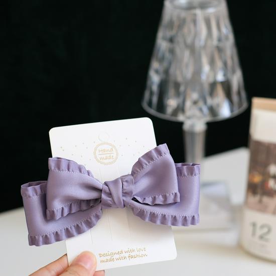 Elegant Black Lace Bow Hair Clip for Girls - Premium Children s Hair Accessory