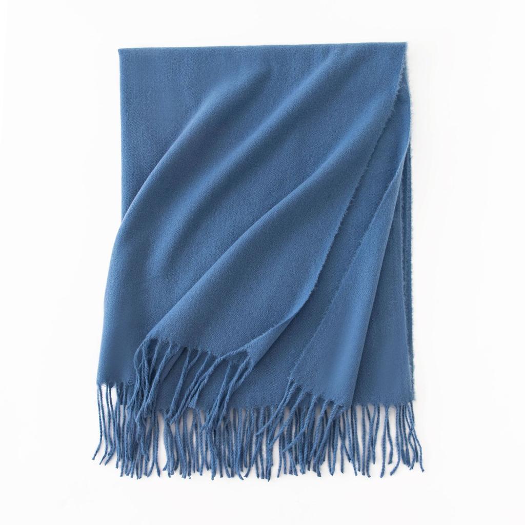 Cashmere Feel Solid Color Women's Imitation Cashmere Scarf Spring Atmosphere Korean Style Versatile Mid Length Shawl Scarf