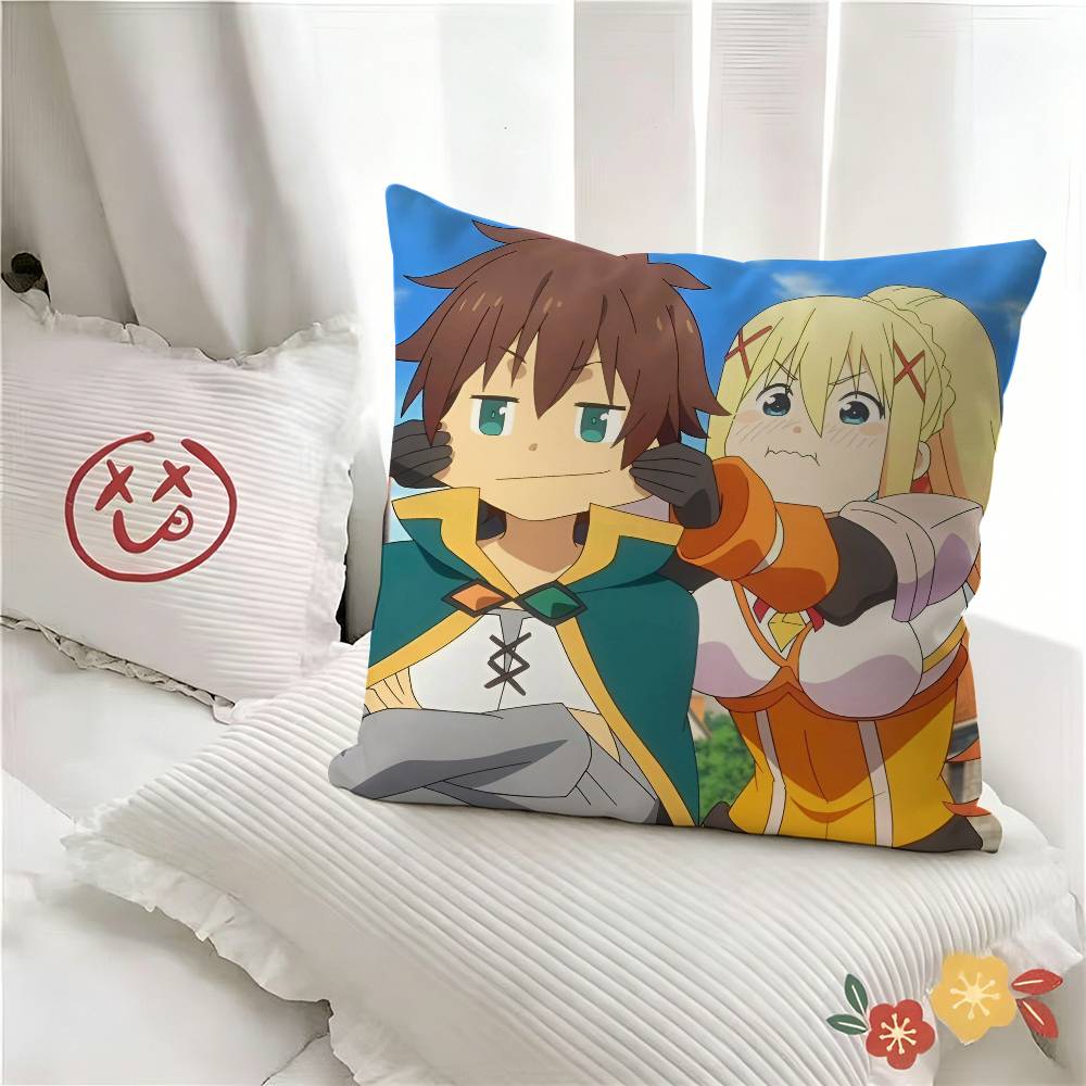 Konosuba Gods Blessing On This Wonderful World Pillow Case Fashion Square Pillowcase Bedroom Sofa Room Ins Decoration Leisure