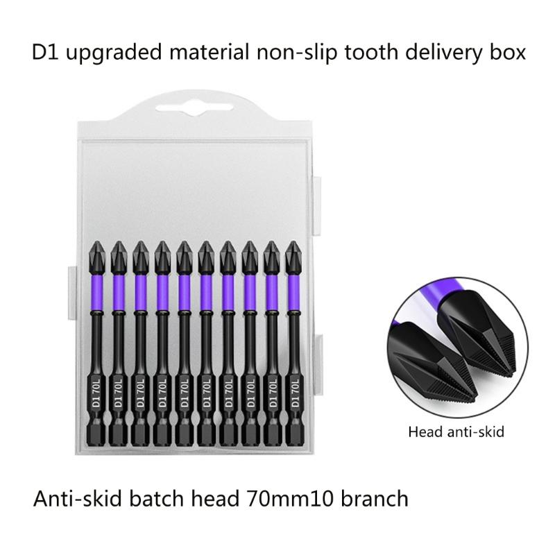 10/20Pcs PH2 Magnetic Batch Head Cross Screwdriver Hardness Impact Drill Bit For Electric Screwdrivers Hand Drills
