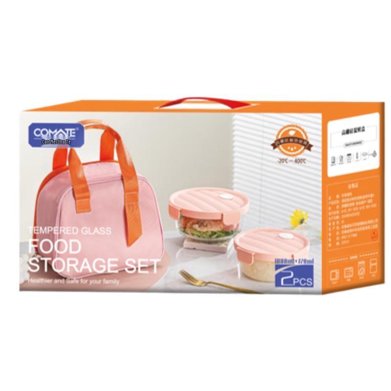 COMATE Heat-Resistant Glass Food Container Set
