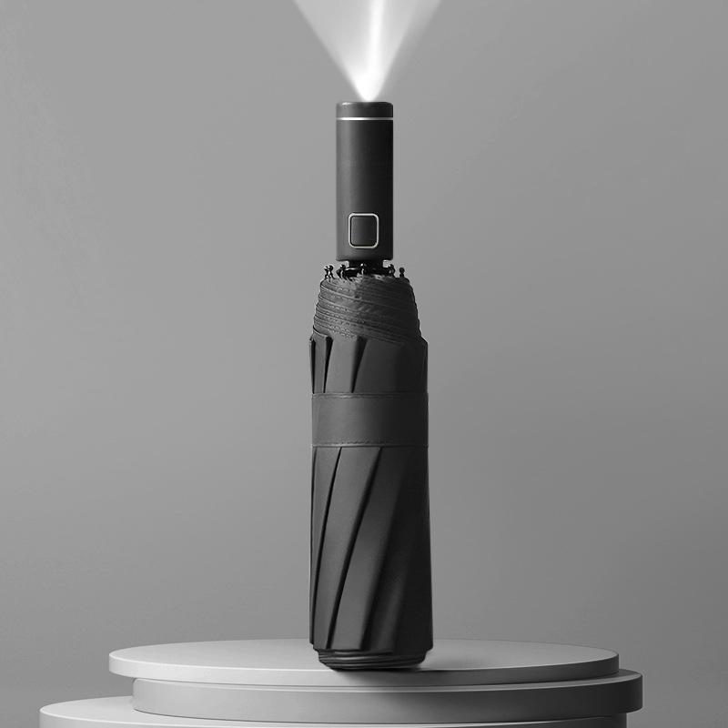 Windproof LED Umbrella for Men Strong 10 Ribs Sun Parasol Umbrella for Women Flashlight UV Protection Automatic Umbrella Luxury