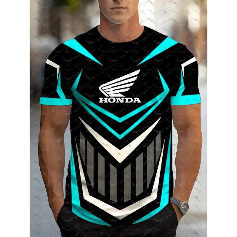 ETST 32 Honda Quick Dry Racing Heren Geometrisch Print Motorrijder Jersey Sportkleding Korte Mouw Lichtgewicht Buiten T-shirt 6XL