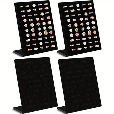 1 Piece Velvet Finger Display Rack, 50 Slots Ring Racks, Display Ring Racks, Ring Organiser for Sales Jewellery Tray Display