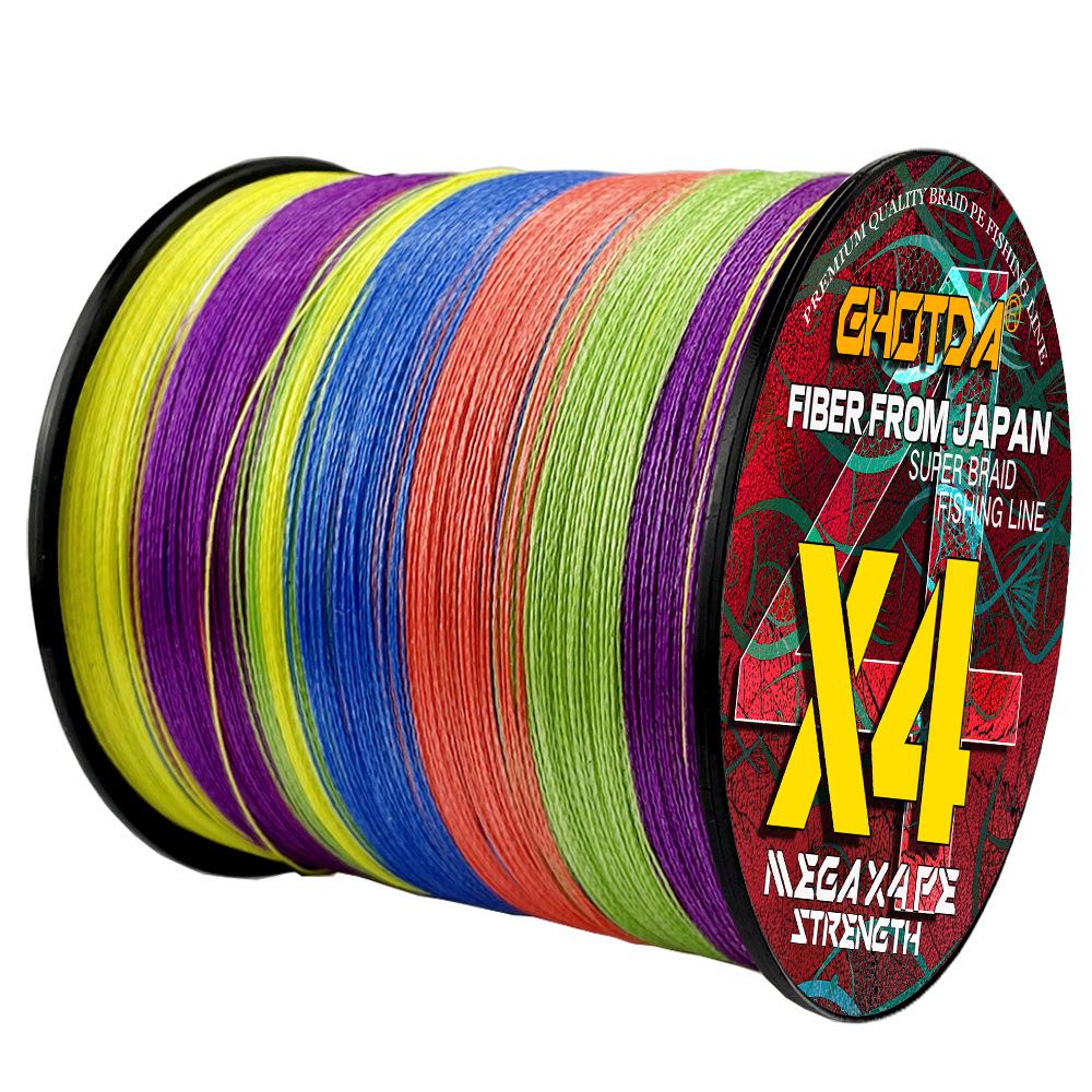 Filo da Pesca Intrecciato in PE a 4 Fili da 100m con Elevata Resistenza alla Trazione, Disponibile in 10 Colori - Leader per Linea Aquilone Da Li Ma