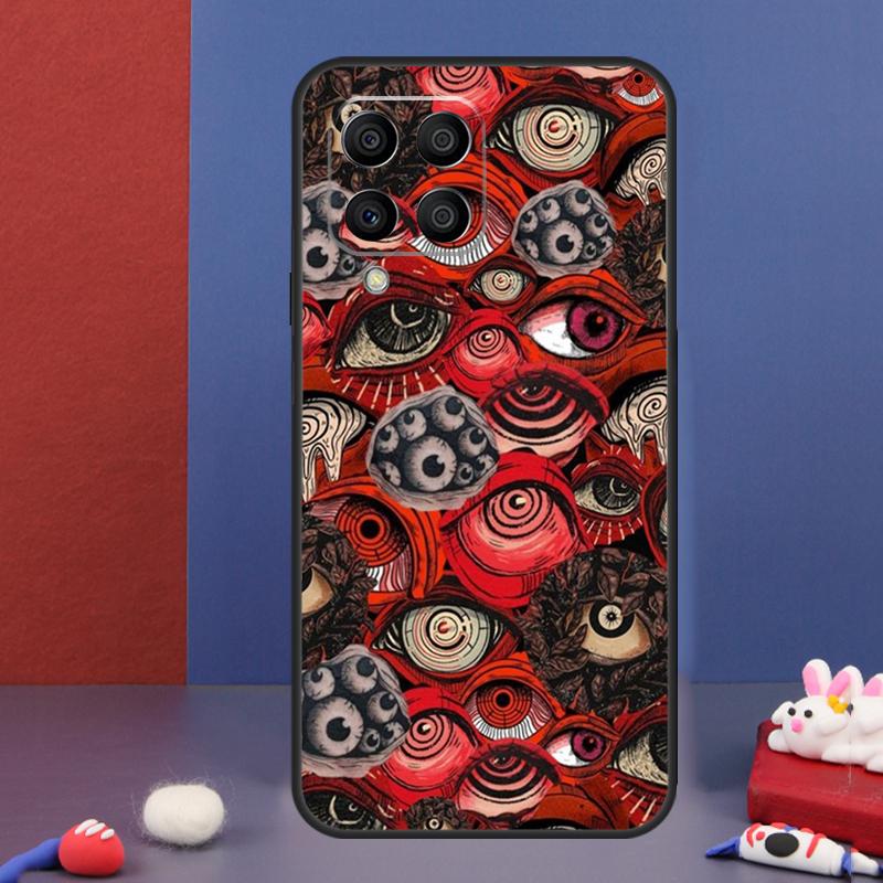 Scary Face Eyes Case For Samsung Galaxy M31 M21 M11 M13 M54 M34 M14 M56 M36 M16 M53 M32 M52 M35 M55 M15 M06