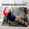 Customize Photos Customize Your Photo Blanket Multi-purpose Customizable Blanket Soft Warm Cozy Throw For Nap Living Room Office Bed All-Season Use