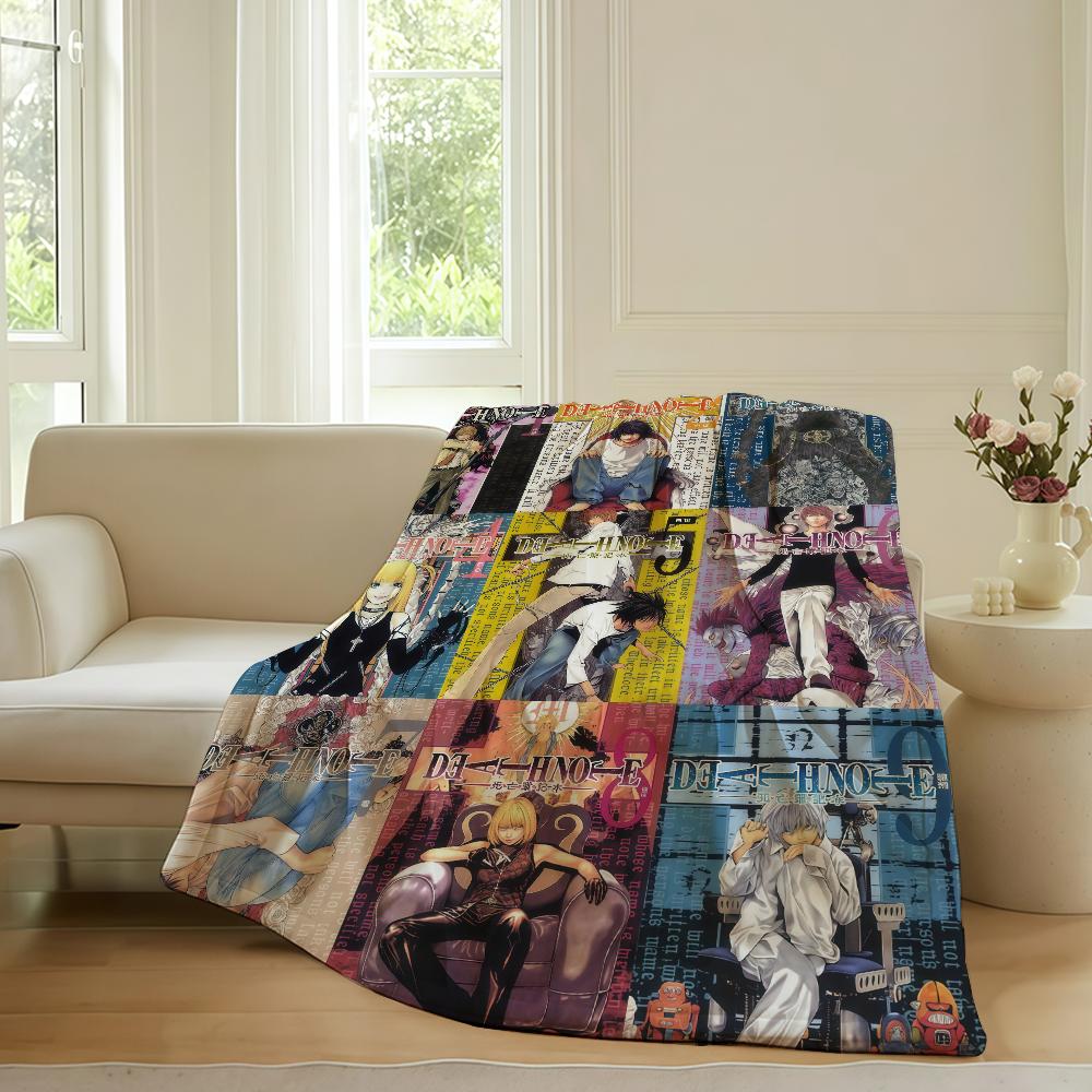 Adventure Anime Death Note Blanket For Sofa Office Bed Plane Travel Sleep Read Relax Camping Soft And Warm