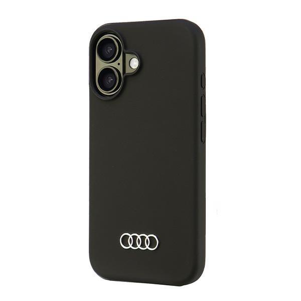 Audi Silicone Case Iphone 16 6.1Czarny/Black Hardcase Au-Lsrip16-Q3/D1-Bk