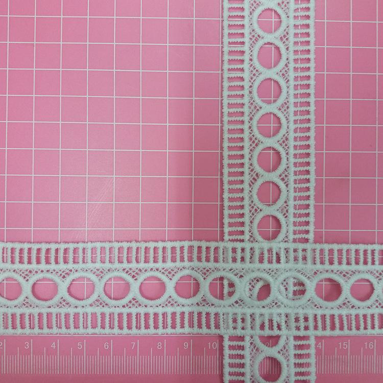 Lace Milk Silk Water-Soluble Embroidery Lace Flower Embroidery Bilateral Barcode Clothing Accessories Hemming Hemming