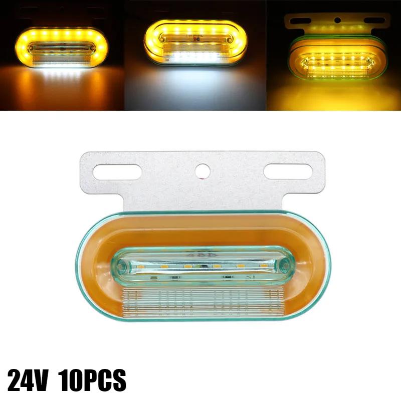 10 stk 12LED-sidemarkeringslys Signalindikatorlamper Advarsel Baklys 3 Modi Tilhenger Lastebil Lastebil Camping Led Car 12V/24V